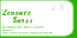 levente barsi business card